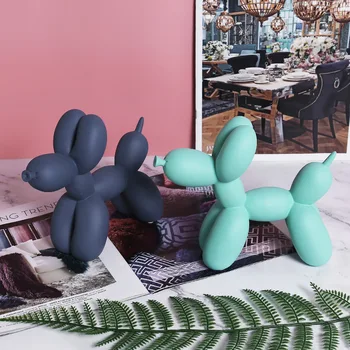 Nordic Artă Creativă Balon Câine Desktop Ornamente Decor Acasă Drăguț Rășină Animal Statuie Living, Dormitor, TV Cabinet Decor