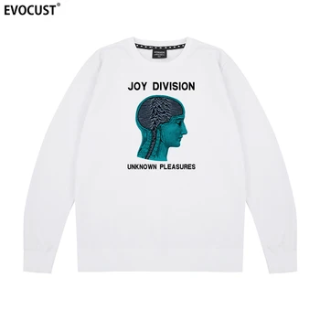 Joy Division Plăcere Necunoscută Moda Grafic Punk Amuzant Streetwear Hip hop Jachete Hanorace barbati femei unisex Bumbac Pieptănat