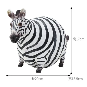 Stilul Modern de Grăsime Drăguț Zebra Meserii Figurine de Animale Sculptura Rășină TV Cabinet Decor de Birou Desktop Magazin Fereastră Decorare Casa