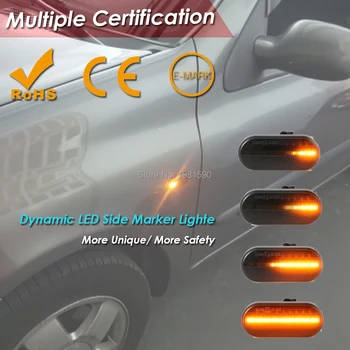 2x LED-uri dinamice de poziție laterale de semnalizare lumini secvențială lămpi de semnalizare pentru Ford C-max, Fiesta, Focus MK2 Fuziune Galaxy Seat Leon