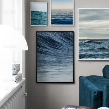 Mare, Ocean, Val Peisaj Arta De Perete Panza Pictura Nordică Postere Si Printuri Poze De Perete Pentru Camera De Zi Și Dormitor Decor Acasă