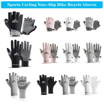 Sport Respirabil pe Jumătate/Full Finger de Ciclism Biciclete Mănuși Anti-Alunecare Motocicleta Anti-șoc Vară Bărbați Femei Gheață Mănuși de Mătase