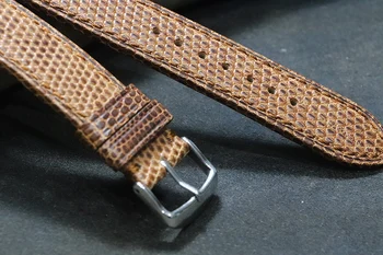 Watchbands 20mm 22mm de Înaltă calitate din piele de șopârlă Piele naturala Maro Inchis Om Femeile Handmade Vintage Ceas Trupa Curea