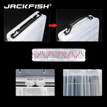 JACKFISH Dublu Strat din PVC de Pescuit Cutie 20CM*15CM Momeala de Stocare de Caz Pescuit Nada Cutie Pescuit Instrument pentru Pescuit la Crap