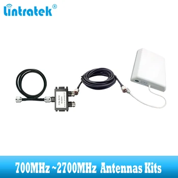 Lintratek 700-2700MHz suplimentare kitul antena contians 2 way Splitter + cablu + antena costum pentru GSM 2G 3G 4G celular amplificator