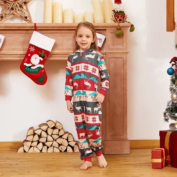 Crăciun Geometrice Familie de Potrivire Haine Set de Pijama de Anul Nou Mama si Fiica, Tatăl, Fiul de Familie Costum Copil Baby îmbrăcăminte de noapte