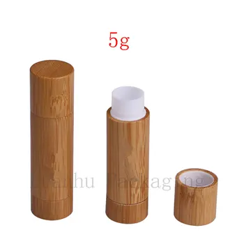 Bambus designwhite buze de plastic brut recipient tub de ruj DIY Machiaj cosmetice containere, bambus stick buze tuburi pentru femei