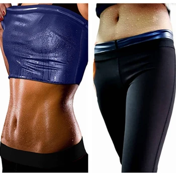 Bărbați Femei Sudoare Formator De Fitness Slims Talie Mare Saună Antrenament Pantaloni Sport Body Shaper Termo Sudoare Efect De Sauna Codrin Mid-Calf