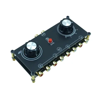 Pasiv preamp RCA Comutatorul 4 ÎN 1 iesire Audio Stereo Semnal Comutator Selector Splitter Box cu control de volum pentru amplificator amp