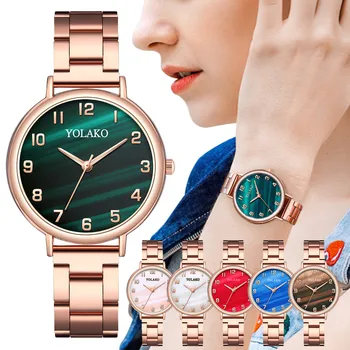 Green Dial Ceasuri Pentru Femei Curea Din Otel Inoxidabil Bratara Doamnelor Ceas Barbati De Lux 2020 Clasic Reloj Mujer Relogio Feminino