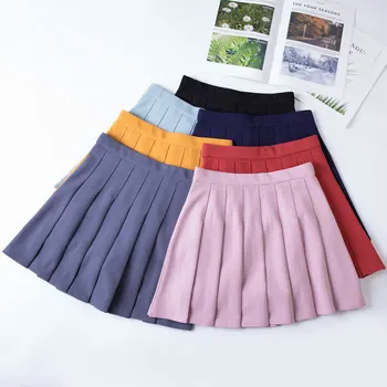 2020 femei fete lolita-linie marinar fusta de Mari Dimensiuni Preppy uniformă școlară talie mare fuste plisate Kawaii Harajuku Fuste