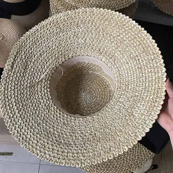 Noua Moda Femei Soare, Pălărie De Paie Naturale Mari Margine Largă Casual De Vara Pălărie Plajă Elegant Doamnelor Floppy Kenturky Derby Hat