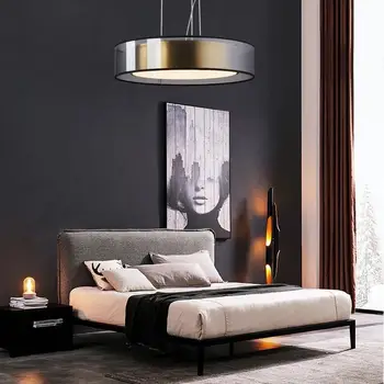 Post-modern, Cupru Restaurant de lux de lumină lampă de pandantiv Nordic minimalist atmosfera dormitor pandantiv lumini Plafon lumina