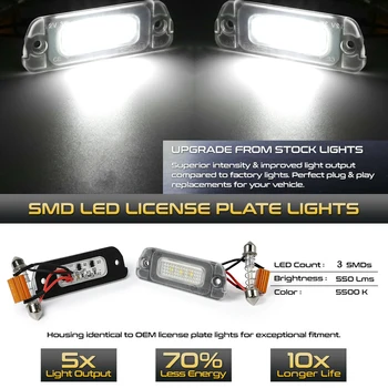 2 buc Erori LED-uri de Lumină de inmatriculare, Numărul de Lămpi Pentru Mercedes Benz W251 V251 W163 W164 X164 12V Xenon 6000K Alb