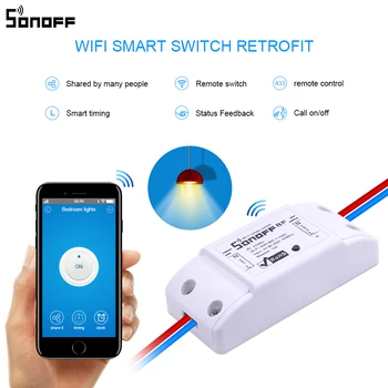 Ambalaj Original Sonoff RF WiFi Smart Switch de la Distanță Inteligent fără Fir Timer de Control Comutator de Lumină de Economisire a Energiei iOS Android