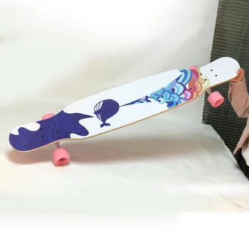 ARDEA Skateboard Timp Bord 117cm/46in Adult băieți și fete Incepatori dans Longboard lemn de Artar placi de skate