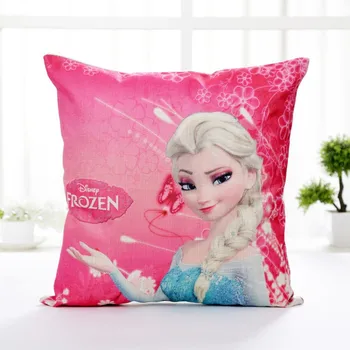 Reduceri Elsa Frozen Anna Printesa Fete Decorative/pui de somn de Pernă față de Pernă 1 Bucata pe Pat Canapea Copii Cadou de Ziua de nastere