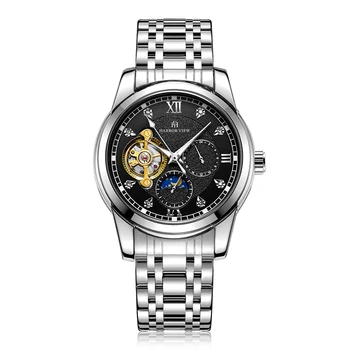 De lux high-end de brand barbati ceas automată sport watch singur tourbillon schelet rezistent la apa 30m ceas masculin Relogio Masculino