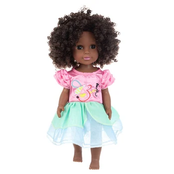 Negru African Copilul 35cm Explodează Capul Renaștere Copil Confort Schimba Jucărie policlorură de Vinil Papusa
