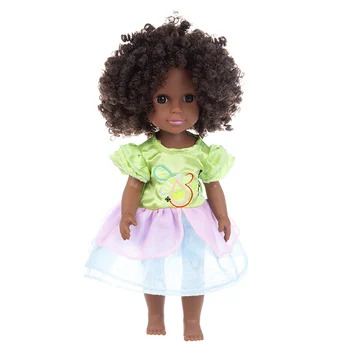 Negru African Copilul 35cm Explodează Capul Renaștere Copil Confort Schimba Jucărie policlorură de Vinil Papusa