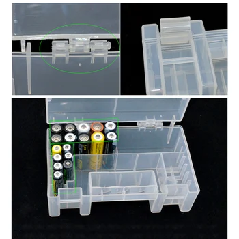 Portabil din material Plastic Durabil Bateriei Cutie de Depozitare Caz, Titularul Recipient Organizator 15 x 5.5 x 8,7 CM Pentru AA Baterie AAA