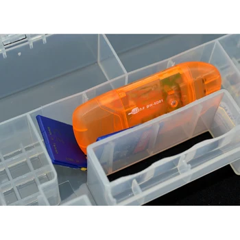 Portabil din material Plastic Durabil Bateriei Cutie de Depozitare Caz, Titularul Recipient Organizator 15 x 5.5 x 8,7 CM Pentru AA Baterie AAA