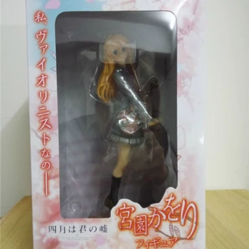 Acțiune fierbinte Figura În aprilie Kaori Miyazono Desene animate Papusa PVC 20cm Cutie plină de Drăguț Japoneză Figurina Lumea Anime WX150