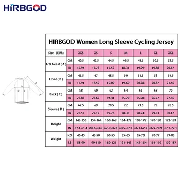 HIRBGOD Negru cu Maneci Lungi Femei Tricouri de Ciclism de Calitate Superioară Culoare Dungi de Imprimare Respirabil Biciclete MTB Poartă Ropa Ciclismo,NR219
