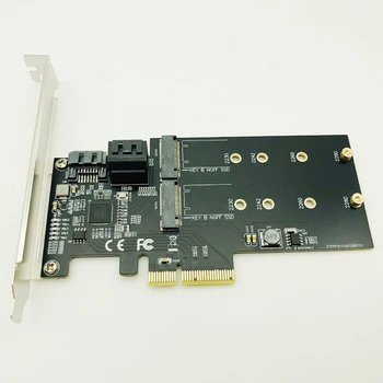 SATA Raid Controller SATA Raid M. 2 PCI Express Raid Card 2Port SATA3.0 6Gbps + 2Port M. 2 unitati solid state SSD-ul B-Cheie de Sprijin RAID0 RAID1 AHCI