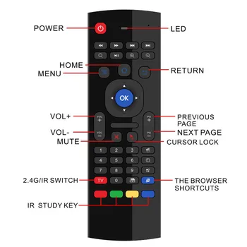 MX3 cu iluminare din spate Air Mouse T3 Smart Remote Control 2.4 G RF Wireless Tastatura cu Microfon Voce pentru X96 tx3 H96 pentru Android TV Box