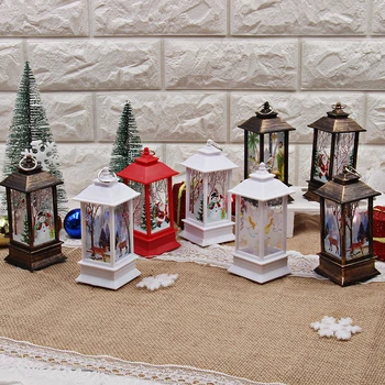 Decoratiuni de craciun pentru Casa Lanterna Led Candle Ceai aprind Lumanari Santa Cerb om de Zăpadă Lampa de Crăciun de Decorare Anul Nou, Ornament