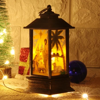 Decoratiuni de craciun pentru Casa Lanterna Led Candle Ceai aprind Lumanari Santa Cerb om de Zăpadă Lampa de Crăciun de Decorare Anul Nou, Ornament