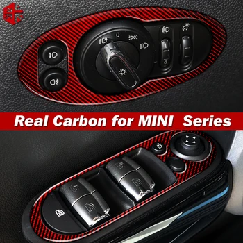 Roșu Fibra de Carbon Interior Consola centrala de Aerisire Capac Panou Ornamental Autocolant pentru Mini Cooper F55 F56 Clubman F54 Accesssories