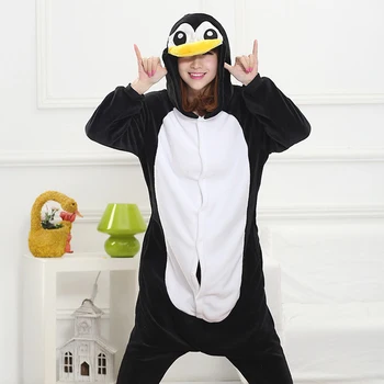 Funny Animal Kigurumi Scutec Pentru Adulți, Toate într-O singură Femei Pinguin Pijamale Pijamale Barbati Halloween Cosplay Siamezi Costum Onsie