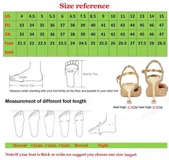 Baotou Sandale Femei Stras Aur Tocuri inalte Spumante de Mireasa, Pantofii de Mireasa Subțire Toc 6.5/9.5 cm Doamnelor Pompe Slingback