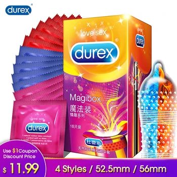 Durex Magic Prezervative 4 Stil de Mare de Particule de Gheață de Foc Ultra Subțire de Latex Natural Penis Prezervativ Adult Intim Bunuri Jucarii Sexuale pentru Barbati