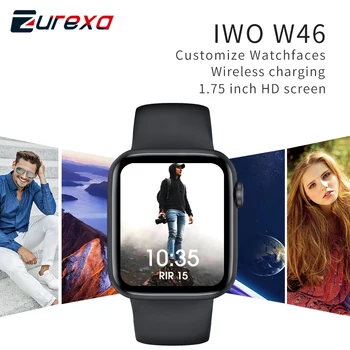 Zurexa IWO W46 Ceas Inteligent Bărbați Femei 1.75 inch Monitor de Ritm Cardiac Sport Smartwatch Ip68 rezistent la apa de Înot Ceas Inteligent Pentru IOS