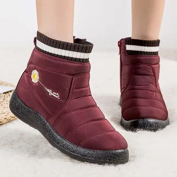 Femei Cizme Cald Plus Dimensiune Cizme De Iarna Pentru Femei Impermeabile De Iarnă Pantofi Încălțăminte Femmes Bottes Glezna Cu Fermoar Pantofi De Femeie