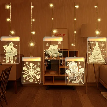 Led 3d șir de lumină acasă decor de Basm Ghirlanda de Interior pentru Crăciun decorare pom de crăciun cadou de crăciun ornamente
