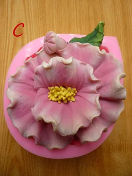 Flori de bujor, flori de lotus Mucegai Silicon Decorare Tort Fondant Impresie de Flori Sugarcraft Mucegai Tort Nunta Decor
