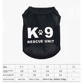 Scrisoare Vesta Câine De Companie Haine De Moda De Îmbrăcăminte Pentru Câini Foarte Mici Costum Drăguț Chihuahua De Imprimare Negru De Vară Băiat Respirabil Mascotas