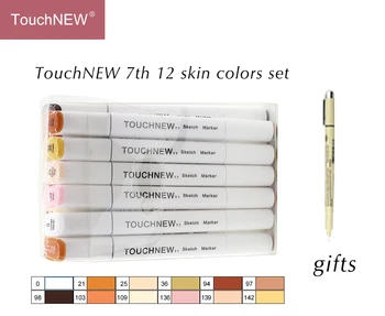 TouchNEW 12/24Colors Tonul Pielii Schiță Markeri Set cu Cap Dublu de Alcool cerneala pe Baza de Markeri Stilou Pentru Desen Animație de Artă