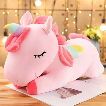 25-80cm Kawaii Gigant Unicorn de Pluș Jucărie Moale de Pluș Unicorn Păpuși Moi de Cai de Animale Jucării Pentru Copii Fete de Perna Cadou de Ziua de nastere