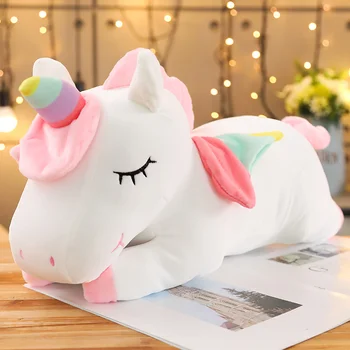 25-80cm Kawaii Gigant Unicorn de Pluș Jucărie Moale de Pluș Unicorn Păpuși Moi de Cai de Animale Jucării Pentru Copii Fete de Perna Cadou de Ziua de nastere