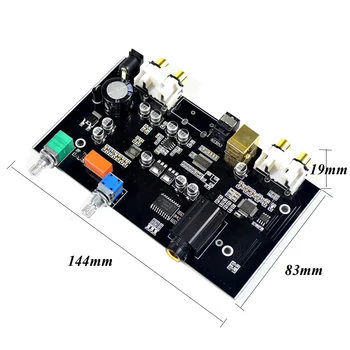Despre PCM5100 MS8416 Optice Intrare USB DAC Bord Cu Volumul Audio de Control Suport 96Khz DC 12V B9-007