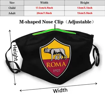 Ac Romi Euro de Adult Copil PM2.5 Mască Cu Filtru Ac Roma Roma Fotbal Sport Italia Logo-Ul