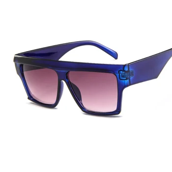 Supradimensionate de Moda pentru Femei ochelari de Soare Patrati 2019 Designer de Top Plat Mare Cadru clar Nuante Bărbați ochelari de Înaltă Calitate UV400
