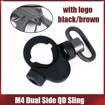 Dual Side Placă de Capăt flexibilă QD Sling Muntele împinge botton adaptor potrivit pentru M4 M16 Airsoft BK DE