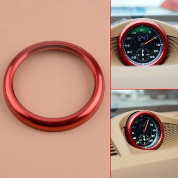 CITALL Roșu Interior Masina tabloul de Bord Centru de Ceas Busola Inel Garnitura Capac din Aliaj de Decor Styling Pentru Porsche Cayenne 2019 Accesorii