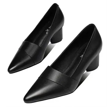 Cresfimix Zapatos De Mujer De Moda Pentru Femei Dulce Gri Toc Pătrat Pompe Doamna Confort Casual Papion Pantofi Cu Toc Sapatos B6511